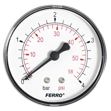 Ferro M6304A nyomásmérő hátsó csatlakozású 4 bar
