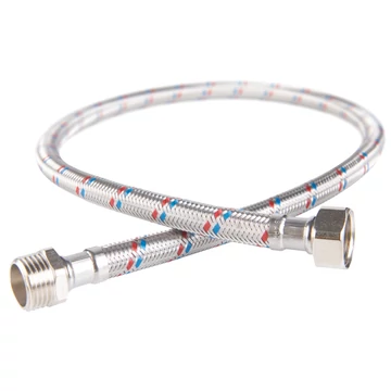 Acélborítású flexibilis bekötőcső vízre 3/4" x 3/4" BB (30 cm)