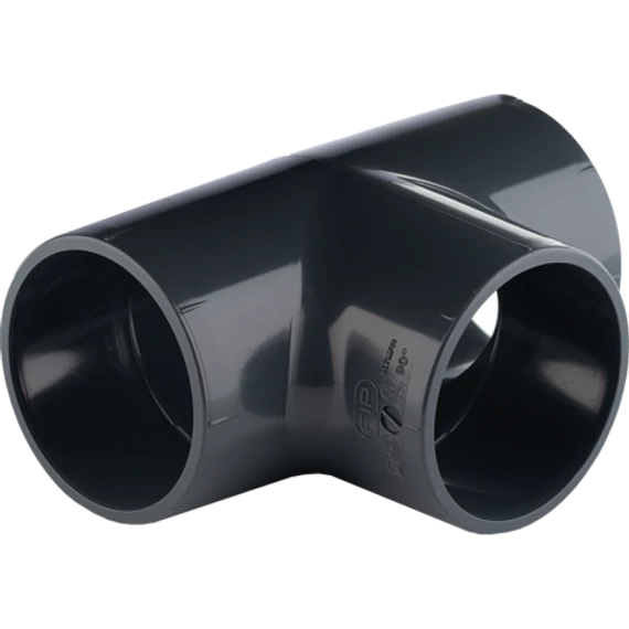 FIP PVC-U nyomó 32 mm-es T-idom (ragasztható - PN16)