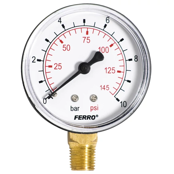 Ferro  M6310R nyomásmérő alsó csatlakozású 10 bar