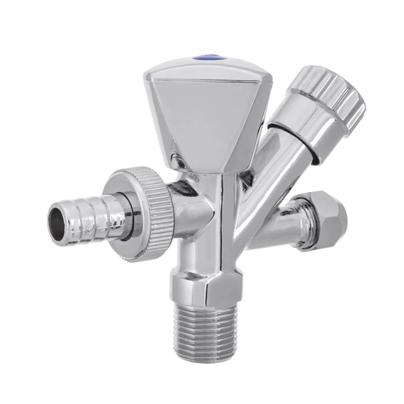 Invena ZW-26-020-W kombinált sarokszelep, króm (1/2x3/4x3/8)