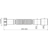 Kép 2/2 - Alca flexibilis bekötőcső műanyag 5/4" × 32/40