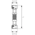 Kép 2/3 - Ferro Acélborítású flexibilis bekötőcső vízre 1/2" x 1/2" BB (20 cm)