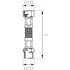 Kép 3/3 - Ferro Acélborítású flexibilis bekötőcső vízre 1/2" x 1/2" KB (40 cm)