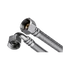 Kép 1/2 - Invena acélborítású flexibilis bekötőcső vízre 1/2" x 1/2" 90°-os könyökkel BB (40 cm)