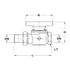 Kép 2/2 - Mofém Aha Gömbcsap KB menettel + toldat 1/2" (DN15)